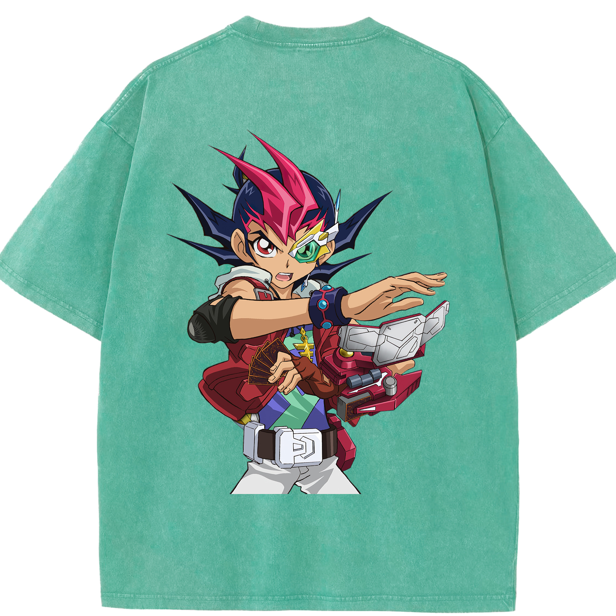 （画像用） 遊☆戯☆王 Yu-Gi-Oh! 綿100% ヴィンテージ風 半袖Tシャツ（背面プリント）